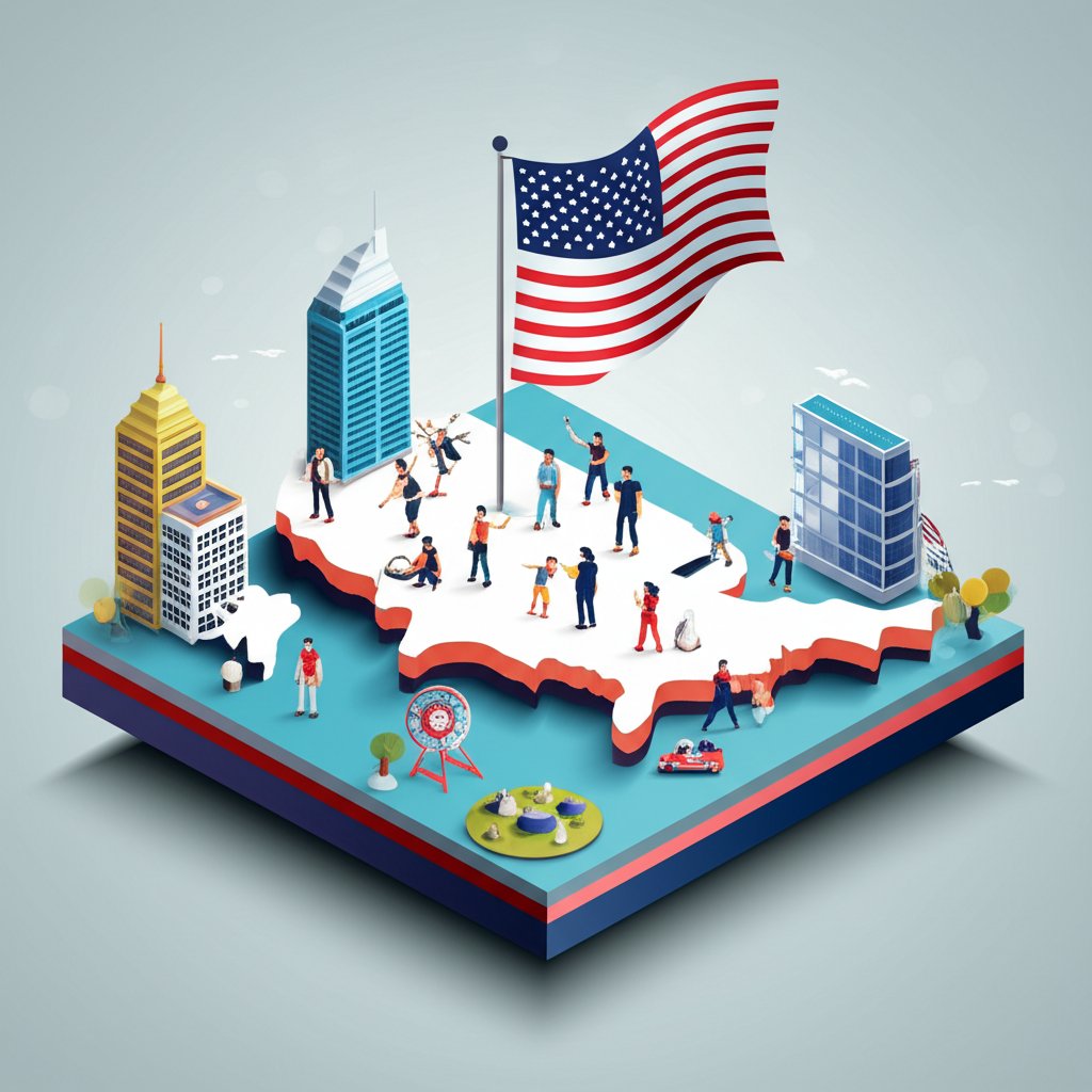 United States flag waving proudly, symbolizing national strength and unity.