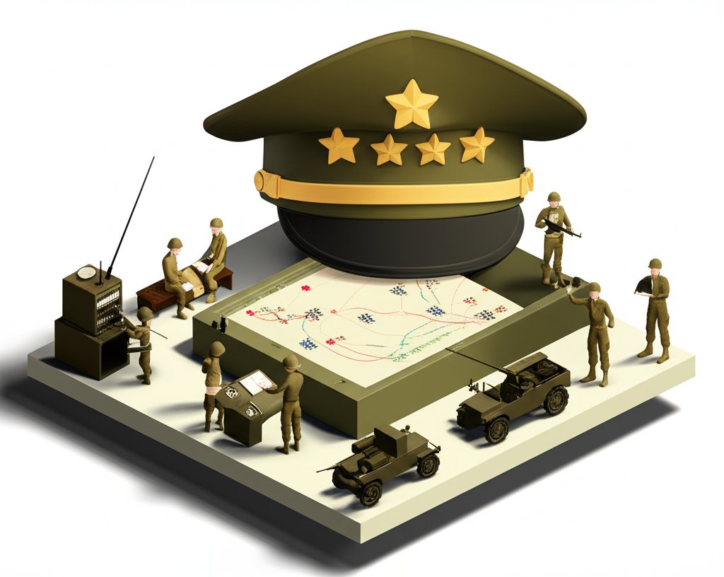 American WWII generals: Eisenhower, Patton, Bradley.