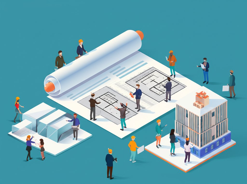 Professional architects' grand convention: intense debate over clashing design visions.