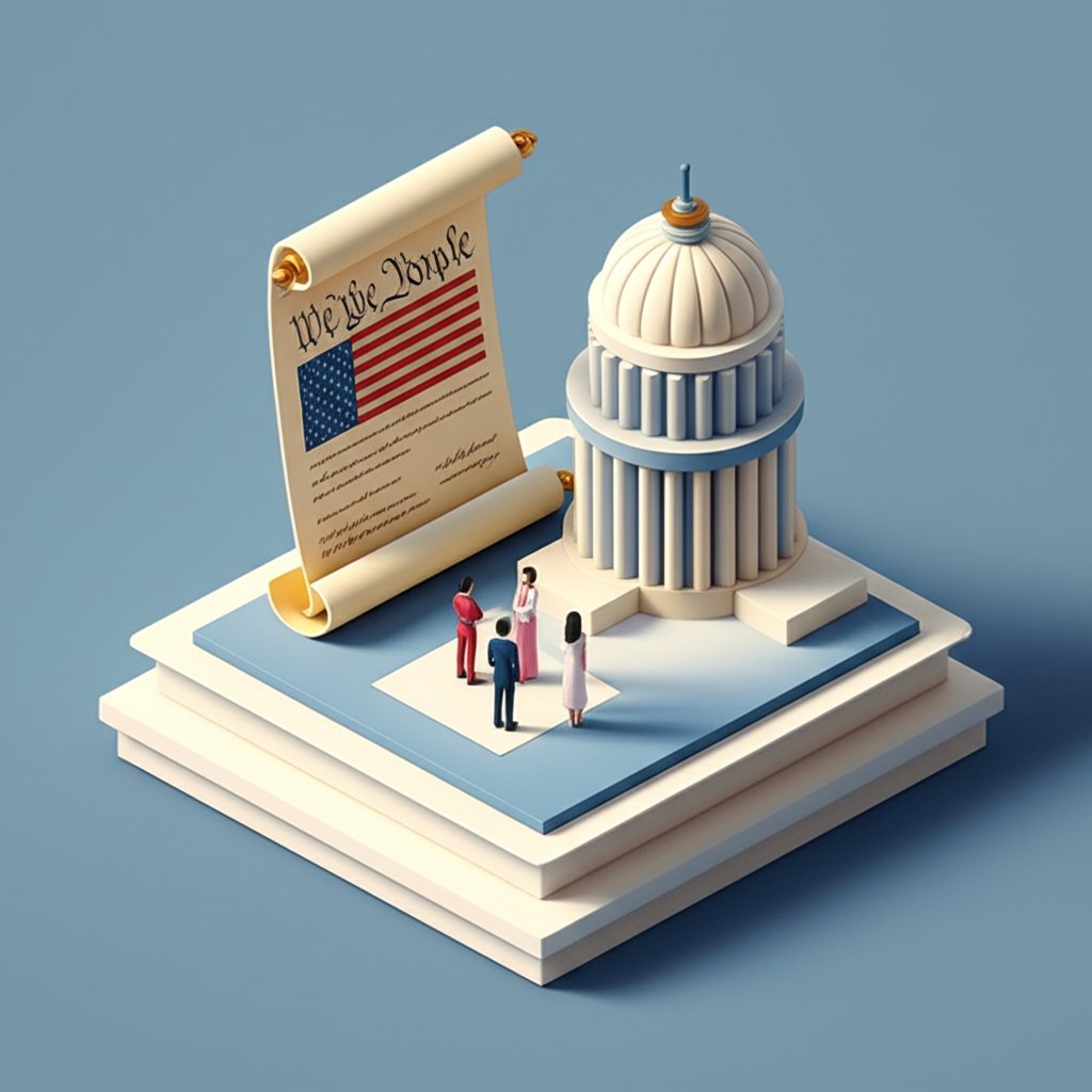 America's historical journey from declaring independence to a fully governed nation.