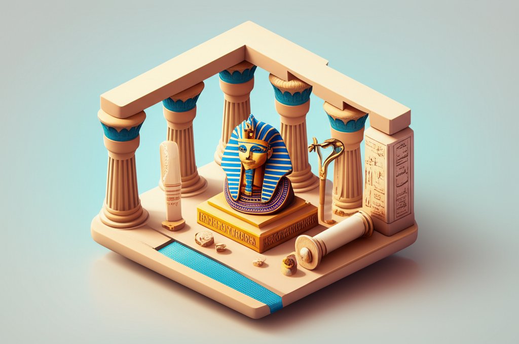Regal portrait of Cleopatra, legendary queen of ancient Egypt.