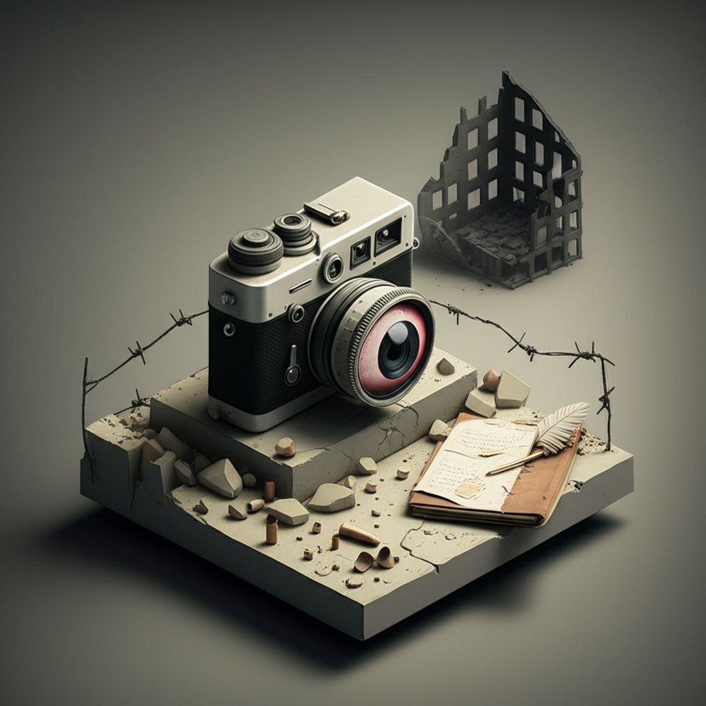 Innovative ways to document war without traditional cameras.
