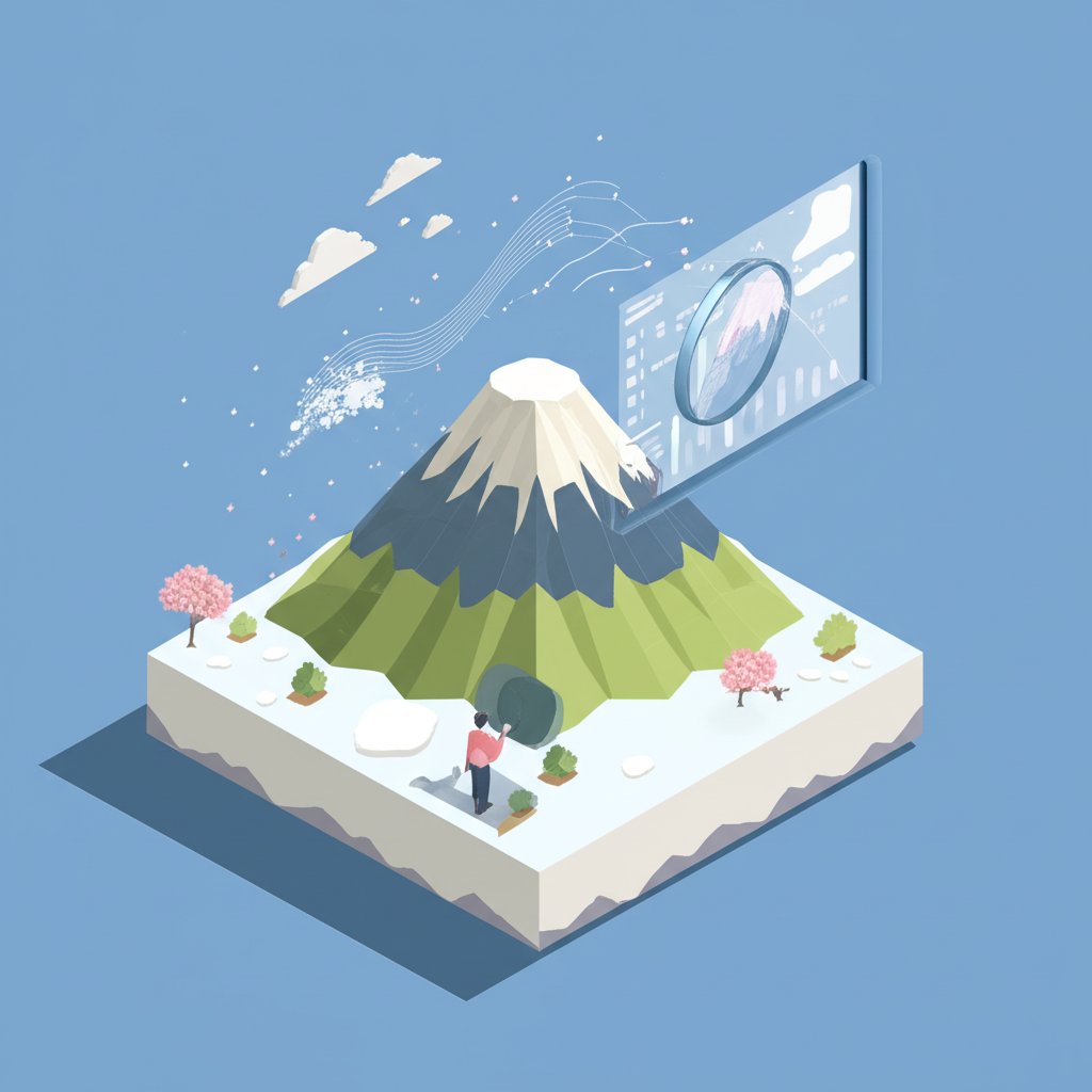 Japanese perspective analyzing celestial photos, reading the skies for insights.