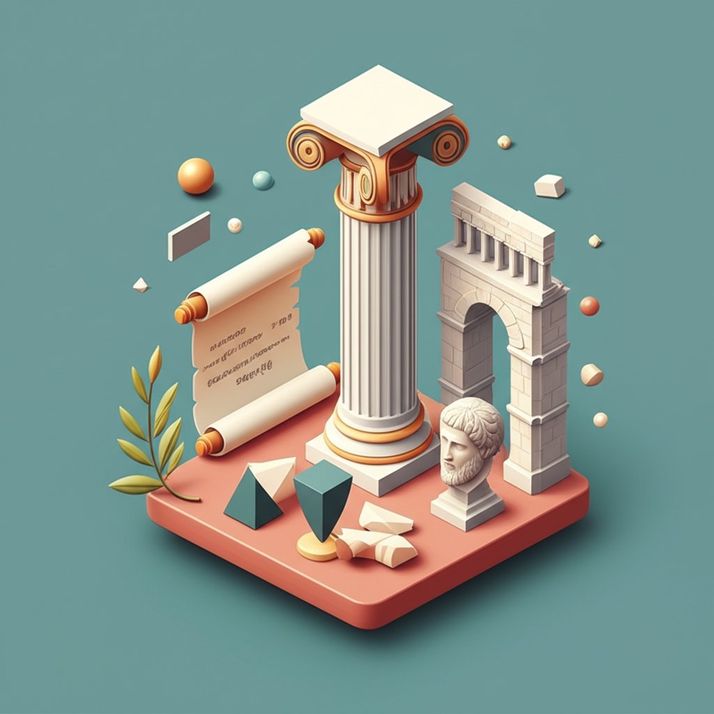 Greek and Roman architecture, art, philosophy: classical foundations of Western civilization.