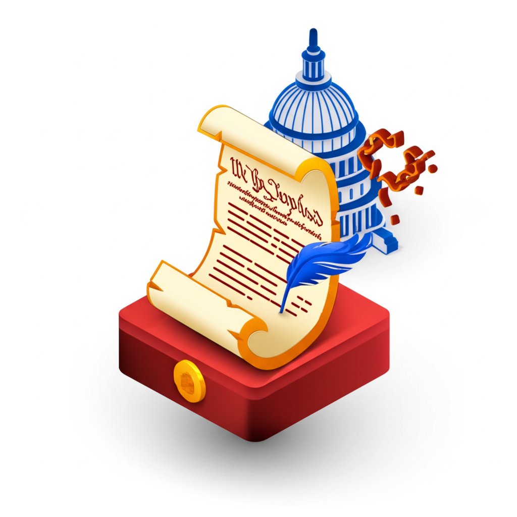 The Declaration of Independence, symbolizing American birth and foundational ideals.
