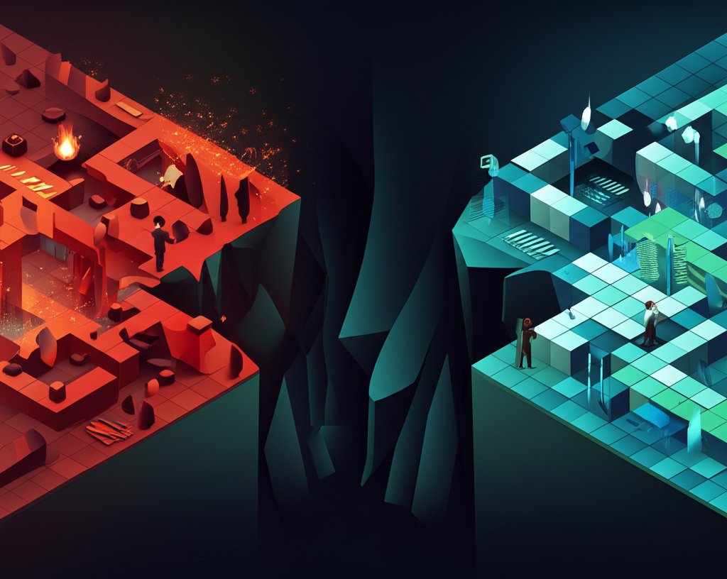 Illustrating the Great Divide between aggressive and methodical strategic masters.