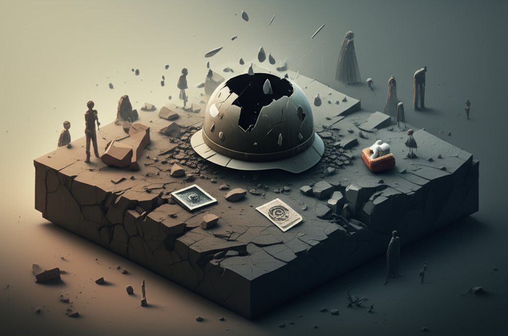 Close-up of war's human cost: suffering, conflict, and personal stories.