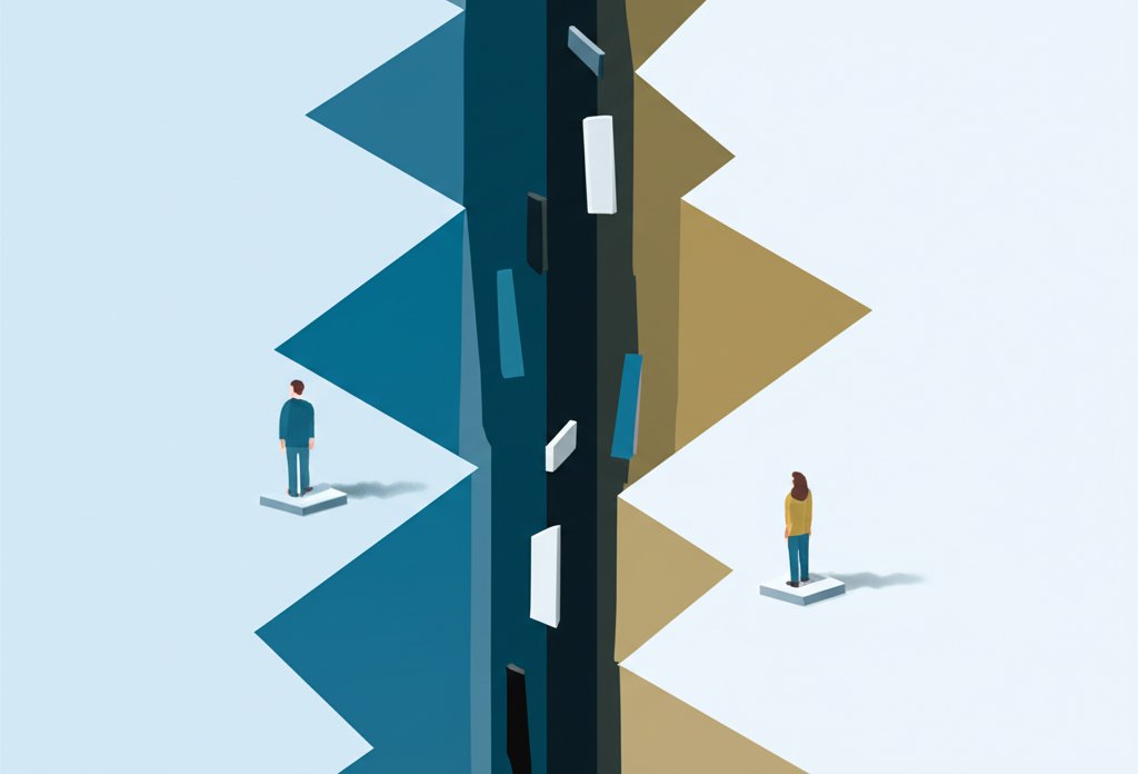 Family conflict: opposing personalities leading to a painful family fracture.