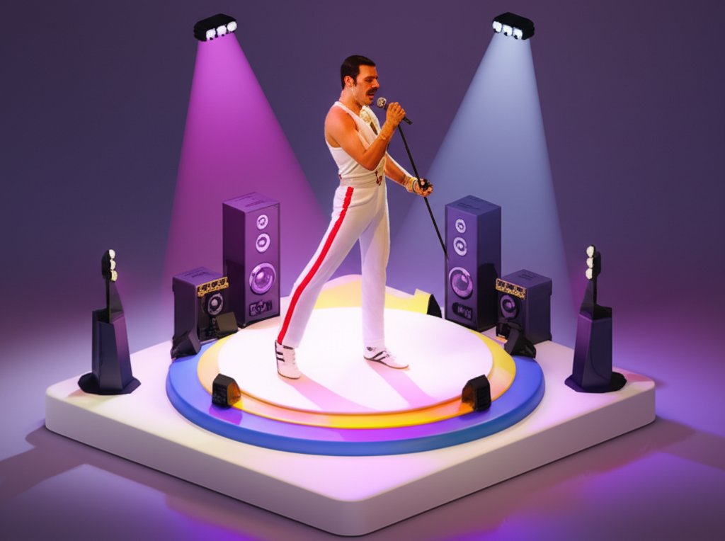 Young Freddie Mercury, future rock icon and Queen's legendary frontman.