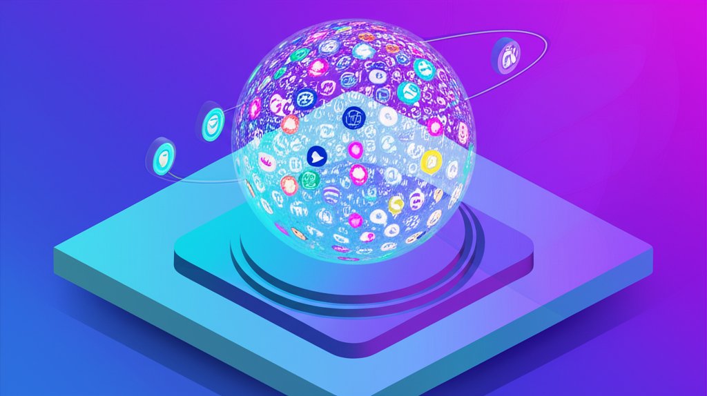 Modern digital icons: A vast universe of contemporary symbols and design elements.