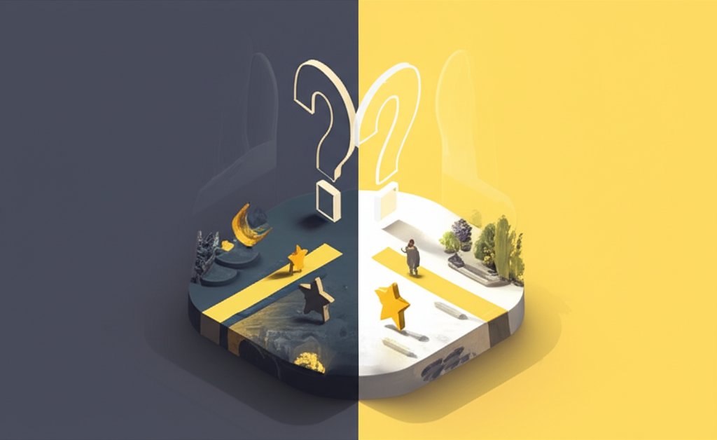 Choosing between a prominent icon and a subtle hidden figure for impactful design.