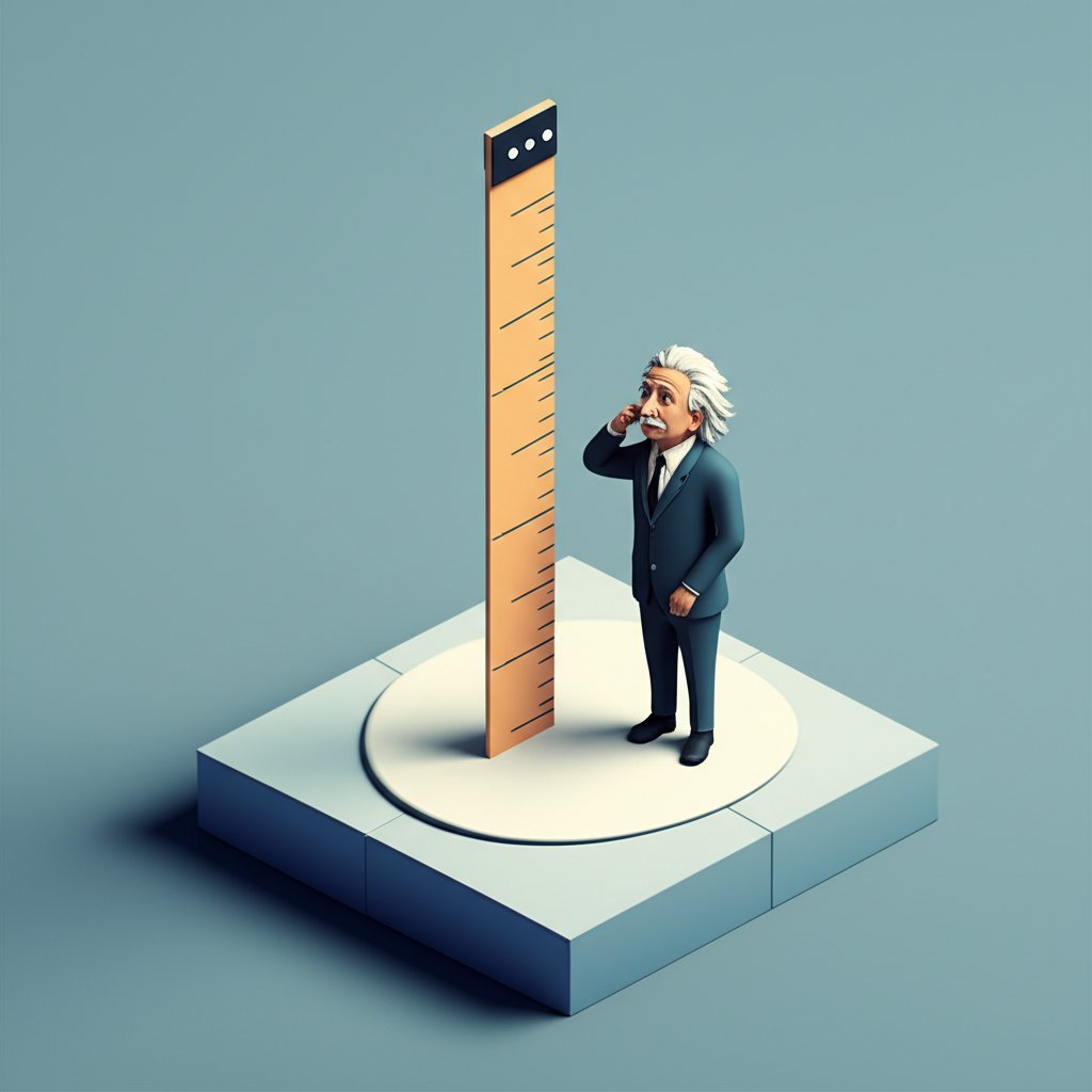 Albert Einstein's physical height, widely reported as 5 feet 8 inches.