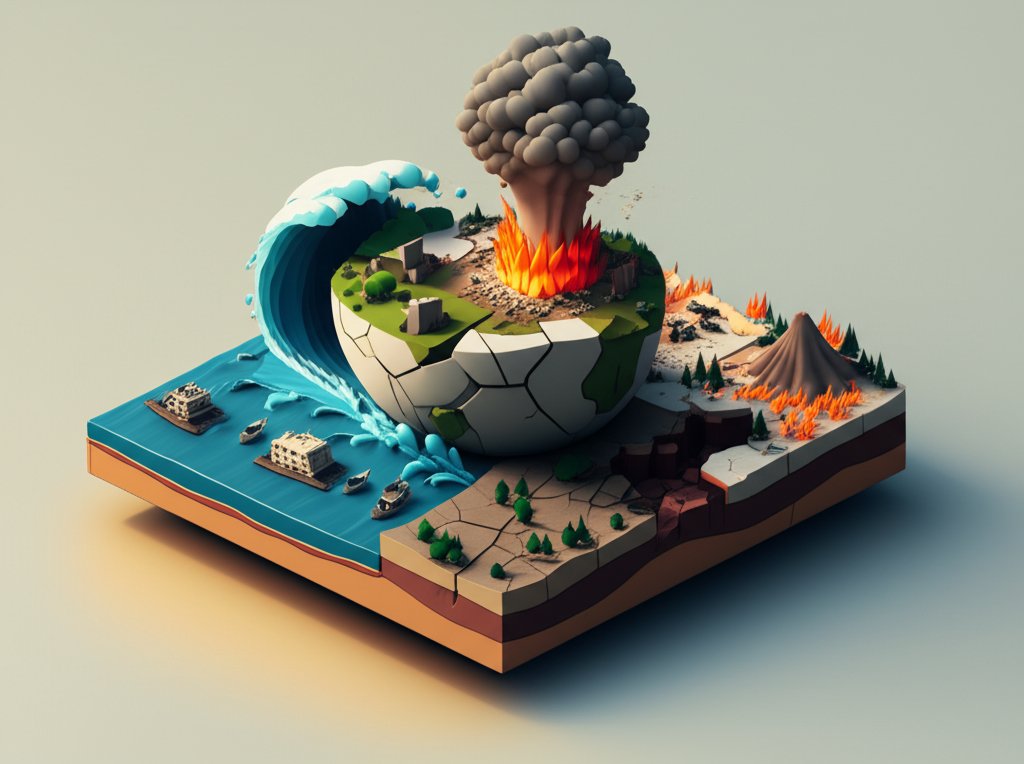 Environmental cataclysms causing widespread destruction and lasting global impact.